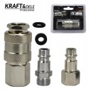 Szybkozłączki Pneumatyczne Zestaw 1/4" 1/2" Max 35 bar Kraft&Dele