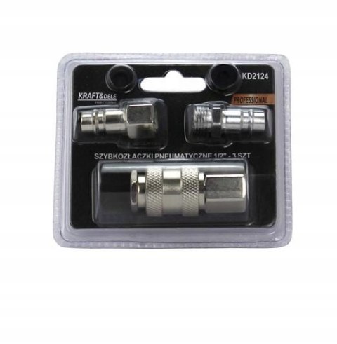 Szybkozłączki Pneumatyczne Zestaw 1/4" 1/2" Max 35 bar Kraft&Dele