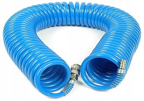 WĄŻ SPIRALNY PRZEWÓD PNEUMATYCZNY DO KOMPRESORA SPIRALNY 15m ZAKUWANY 5x8MM