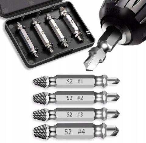 ZESTAW DO WYKRĘCANIA ZERWANYCH WKRĘTÓW ŚRUB BITY KD10199