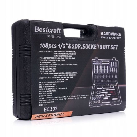 Zestaw Kluczy Nasadowych 108 Elementów Kraft&Dele