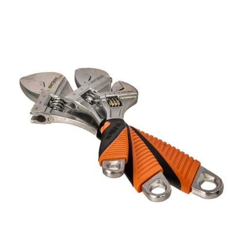 Zestaw Kluczy Nastawnych Płaskie CR-V 3 Sztuki 20 mm 24 mm 32 mm Kraft&Dele