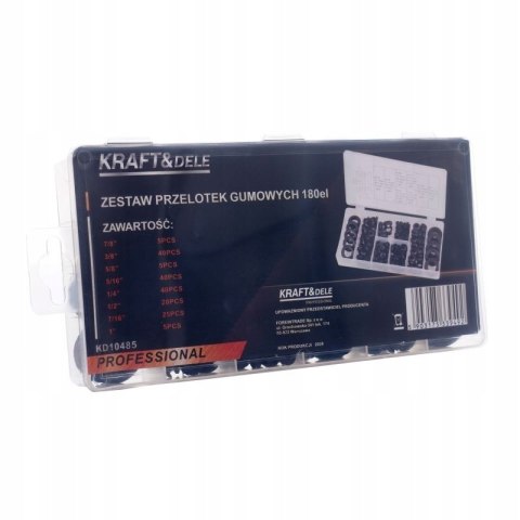 Zestaw Przelotek Gumowych Przelotki Gumowe 180 szt. Kraft&Dele