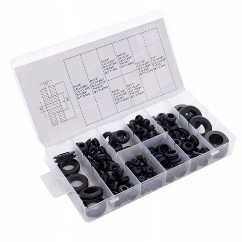 Zestaw Przelotek Gumowych Przelotki Gumowe 180 szt. Kraft&Dele