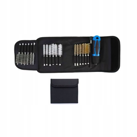 Zestaw Szczotek do Czyszczenia Gniazd Wtryskiwaczy 20 Elementów Kraft&Dele