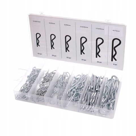 Zestaw Zawleczek Sprężynowych Zawleczki 150 Sztuk Kraft&Dele