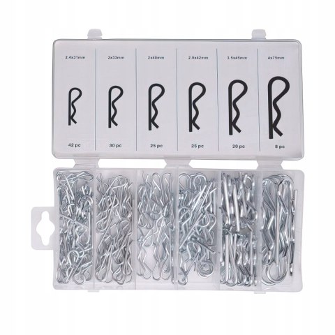 Zestaw Zawleczek Sprężynowych Zawleczki 150 Sztuk Kraft&Dele