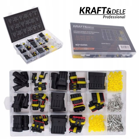 Zestaw Złączek Hermetycznych Kostki Złączki Piny 424 Elementy Kraft&Dele