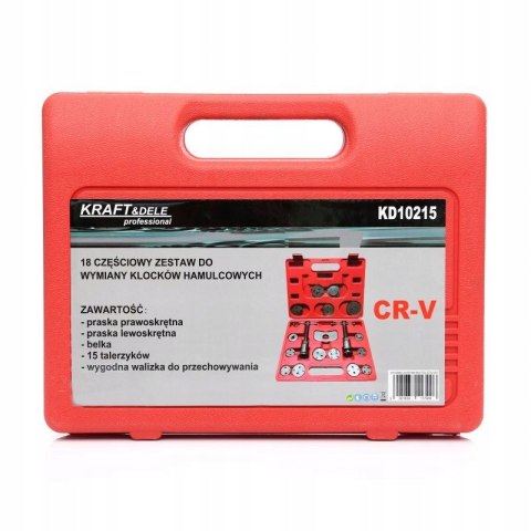 Zestaw do Wymiany Klocków Hamulcowych 18 elementów Kraft&Dele
