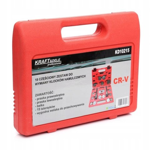 Zestaw do Wymiany Klocków Hamulcowych 18 elementów Kraft&Dele