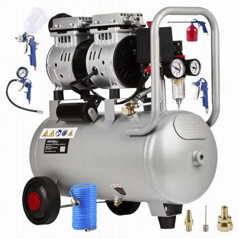 Kompresor Bezolejowy Sprężarka Kraft&Dele 24 L 8 Bar 230V 1200W 1440 RPM