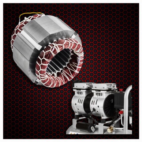 Kompresor Bezolejowy Sprężarka Kraft&Dele 24 L 8 Bar 230V 1200W 1440 RPM