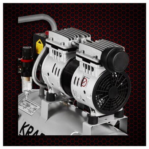 Kompresor Bezolejowy Sprężarka Kraft&Dele 24 L 8 Bar 230V 1200W 1440 RPM