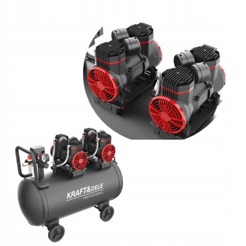Kompresor Bezolejowy silniki 2 x 1500W 100 L 8 Bar