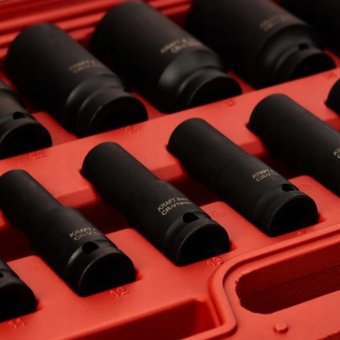 Nasadki Udarowe 1/2" Cala 16 Sztuk 10-32 mm CR-V Walizka Kraft&Dele