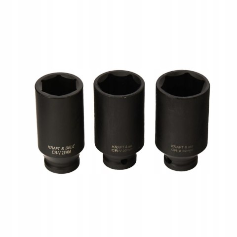 Nasadki Udarowe 1/2" Cala 16 Sztuk 10-32 mm CR-V Walizka Kraft&Dele