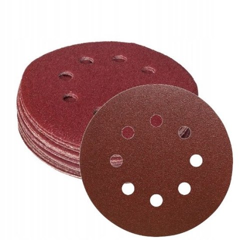 PAPIER ŚCIERNY NA RZEP Z OTWORAMI 125mm P40 50SZT KD11807