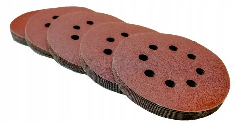 PAPIER ŚCIERNY NA RZEP Z OTWORAMI 125mm P60 50SZT KD11808