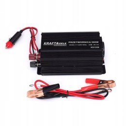 PRZETWORNICA PRĄDU SAMOCHODOWA SKORYGOWANA SINUSOIDA 12V 230V 300W KABLE