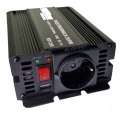PRZETWORNICA PRĄDU SAMOCHODOWA SKORYGOWANA SINUSOIDA 12V 230V 300W KABLE