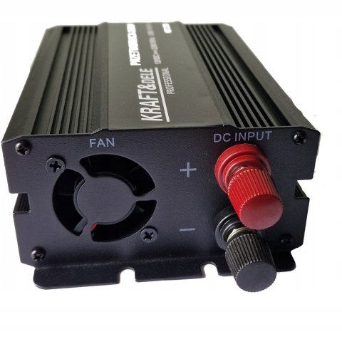 PRZETWORNICA PRĄDU SAMOCHODOWA SKORYGOWANA SINUSOIDA 12V 230V 300W KABLE