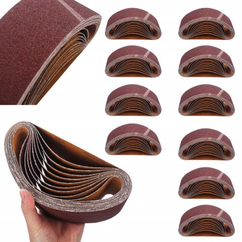 Pas Bezkońcowy do Szlifierki Taśmowej 537x75 mm P180 10 sztuk Kraft&Dele