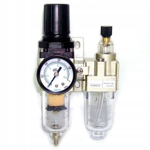 Reduktor Ciśnienia z Odwadniaczem i Smarownicą 1/2' Kraft&Dele KD1496