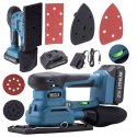 Szlifierka 3W1 Mimośrodowa Akumulatorowa + Bateria 3Ah Ładowarka W.D.S.