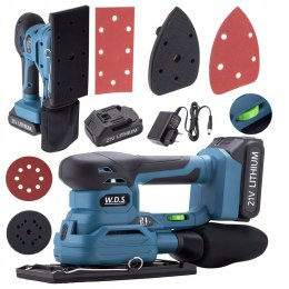Szlifierka 3W1 Mimośrodowa Akumulatorowa + Bateria 3Ah Ładowarka W.D.S.