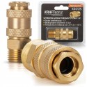 Szybkozłączka Mosiądz Pneumatyczna Gwint 1/2" Max 35 bar Kraft&Dele
