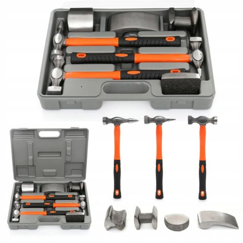 ZESTAW BLACHARSKI MŁOTKI KOWADEŁKA 7 ELEMENTÓW KD319