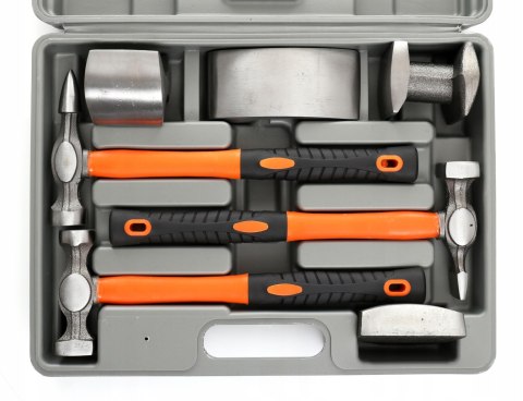 ZESTAW BLACHARSKI MŁOTKI KOWADEŁKA 7 ELEMENTÓW KD319
