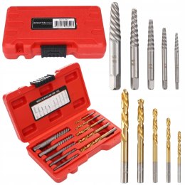 ZESTAW WIERTŁA DO WYKRĘCANA URWANYCH ŚRUB Z WALIZKĄ 10 SZT KRAFT&DELE