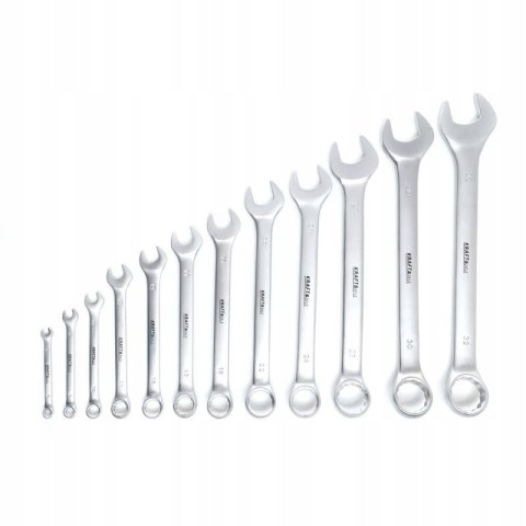 Zestaw Klucze 2 Stronne Płaskie Oczkowe Kraft&Dele 12 Elementów