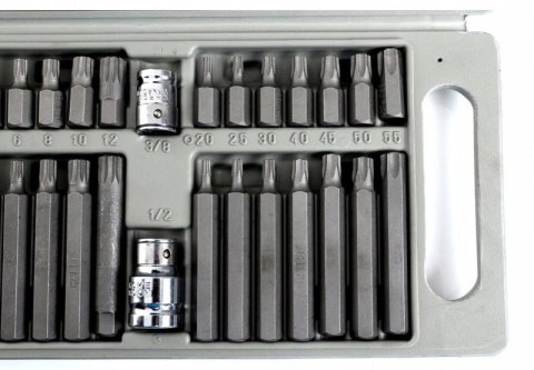 Zestaw Komplet Bitów Specjalnych HEX TORX SPLINE 40 Elementów Kraft&Dele