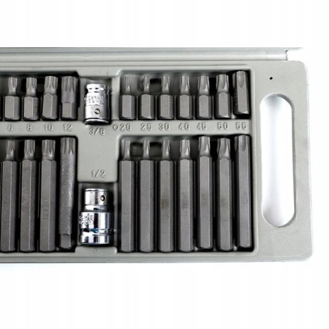 Zestaw Komplet Bitów Specjalnych HEX TORX SPLINE 40 Elementów Kraft&Dele