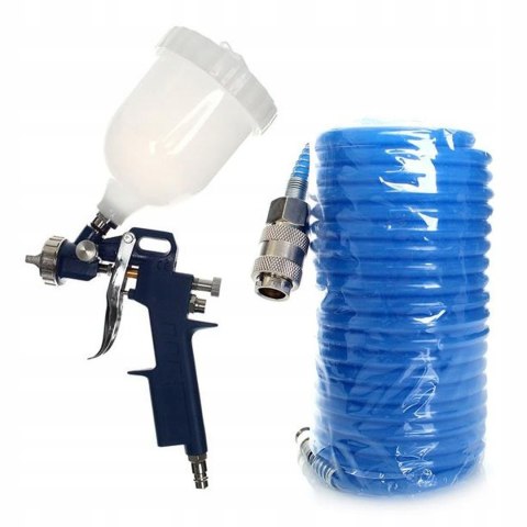 Zestaw Pneumatyczny Kompresora Wąż Końcówki Pistolet Lakierniczy 18 elem.