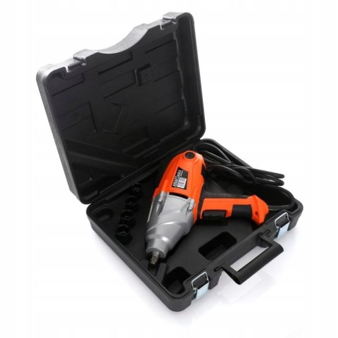 Elektryczny klucz udarowy 1/2" walizka nasadki Kraft&Dele KD1535 230V LCD