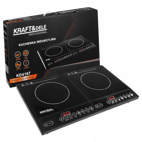 KUCHENKA INDUKCYJNA PŁYTA 2000W TIMER DWA PALNIKI MOCNA KD4167