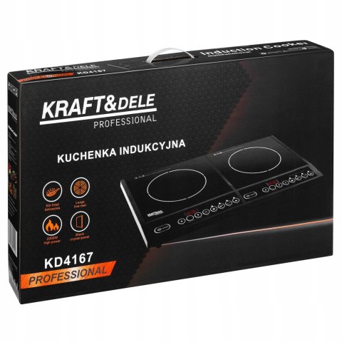 KUCHENKA INDUKCYJNA PŁYTA 2000W TIMER DWA PALNIKI MOCNA KD4167