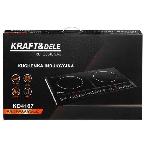 KUCHENKA INDUKCYJNA PŁYTA 2000W TIMER DWA PALNIKI MOCNA KD4167