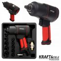 Klucz Udarowy Pneumatyczny 1/2" 1900Nm 7500 RPM 17 Elementów Kraft&Dele