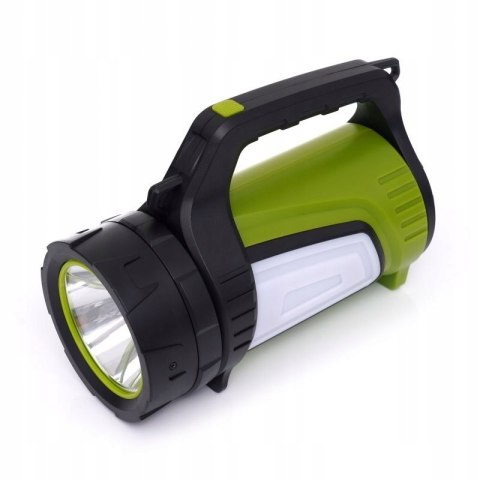 LATARKA AKUMULATOROWA Z BOCZNYMI ŚWIATŁAMI SZPERACZ LED USB ŁADOWARKA