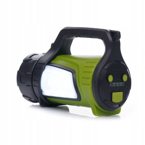 LATARKA AKUMULATOROWA Z BOCZNYMI ŚWIATŁAMI SZPERACZ LED USB ŁADOWARKA