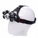 Latarka Czołowa 5 X Led T6 Cree Czołówka Bateria Kraft&Dele