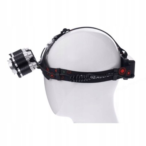 Latarka Czołowa 5 X Led T6 Cree Czołówka Bateria Kraft&Dele