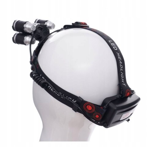 Latarka Czołowa 5 X Led T6 Cree Czołówka Bateria Kraft&Dele