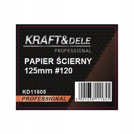 PAPIER ŚCIERNY KRĄŻEK 125mm x 50szt RZEP P120 KD11805