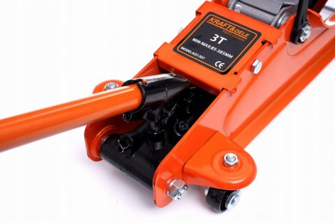 Podnośnik Samochodowy 3T 85-385mm Niskoprofilowy Hydrauliczny Kraft&Dele