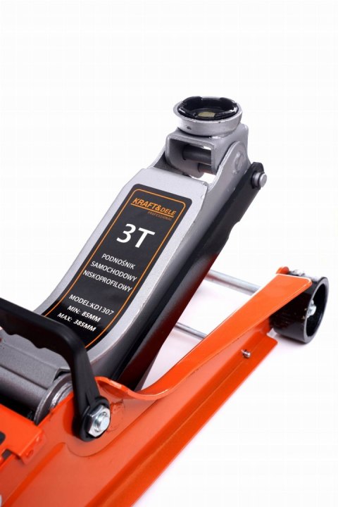 Podnośnik Samochodowy 3T 85-385mm Niskoprofilowy Hydrauliczny Kraft&Dele